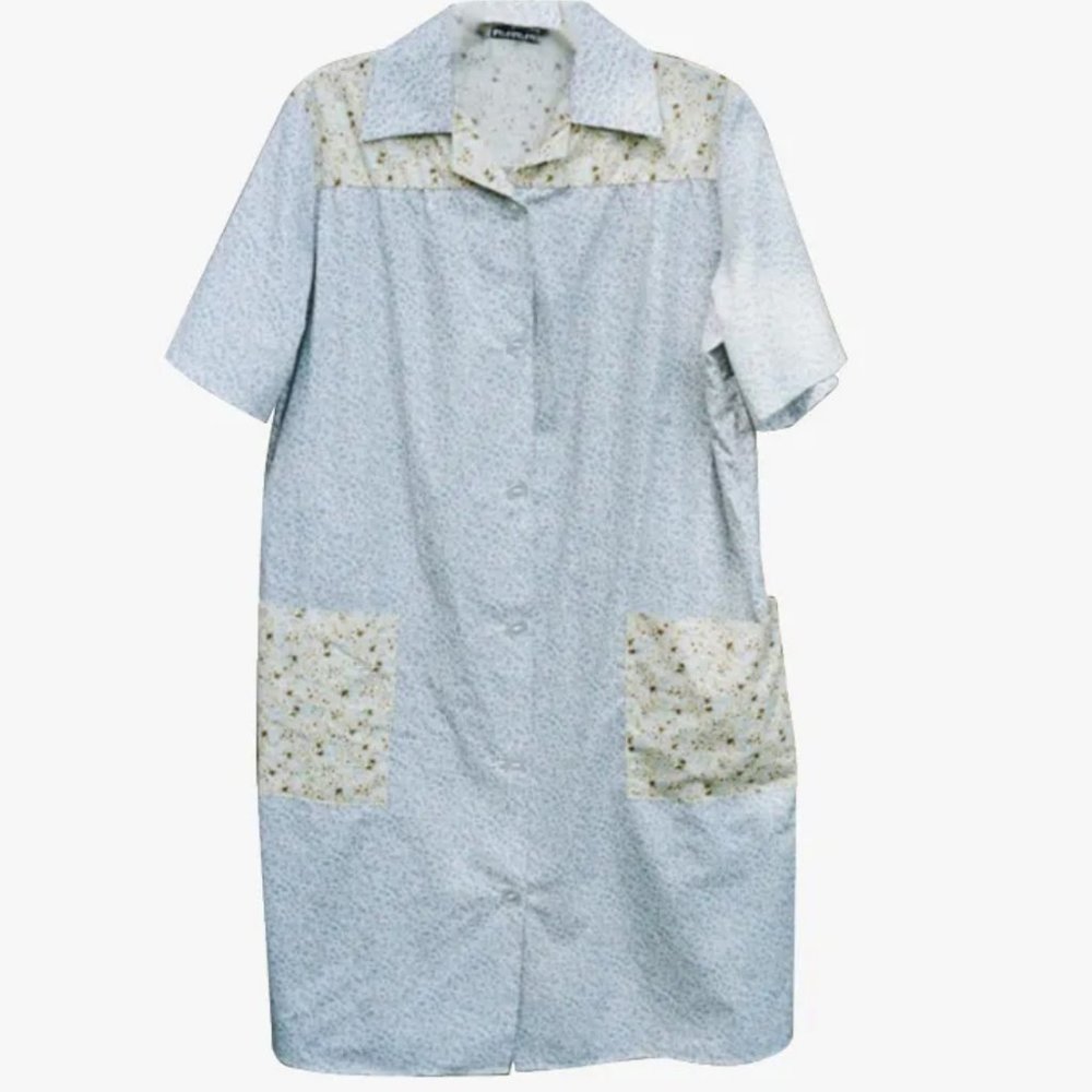 Batsheva Housedress in Blue Ditsy Floral